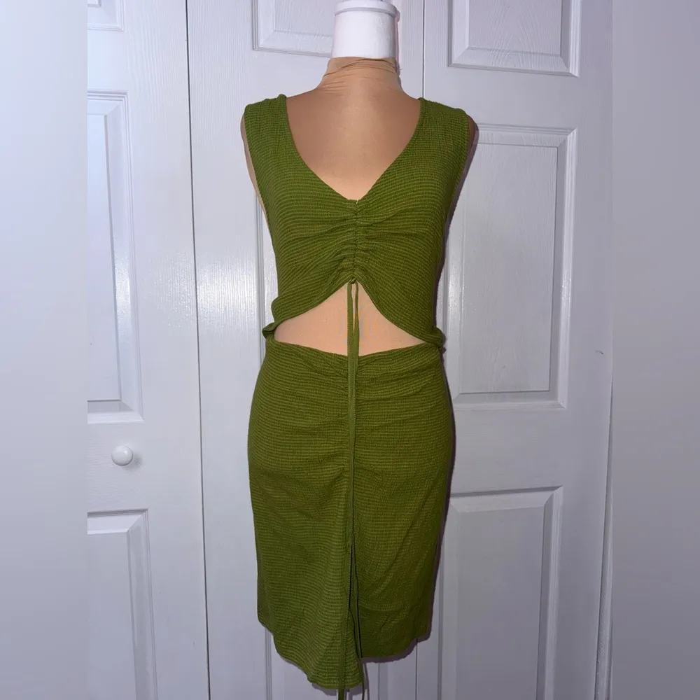 NWOT Free People Laila Mini Dress in Calla Green Size LARGE - Image 3