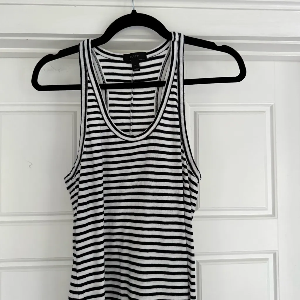 J. Crew Striped Racerback Tank Dress, Small - Image 3