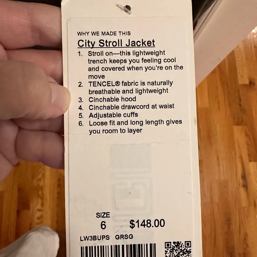 LULULEMON CITY STROLL JACKET SIZE 6 - Image 3