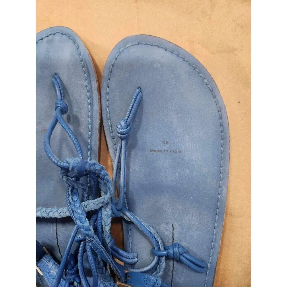 Free People Caroline Cali Sandals Blue Size 39 - Image 6