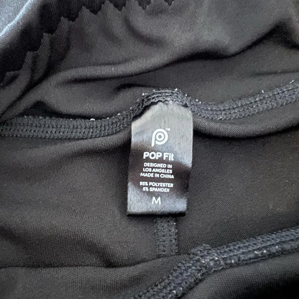 POP Fit Black and Blue Leggings for Versatile Style Size M - Image 3