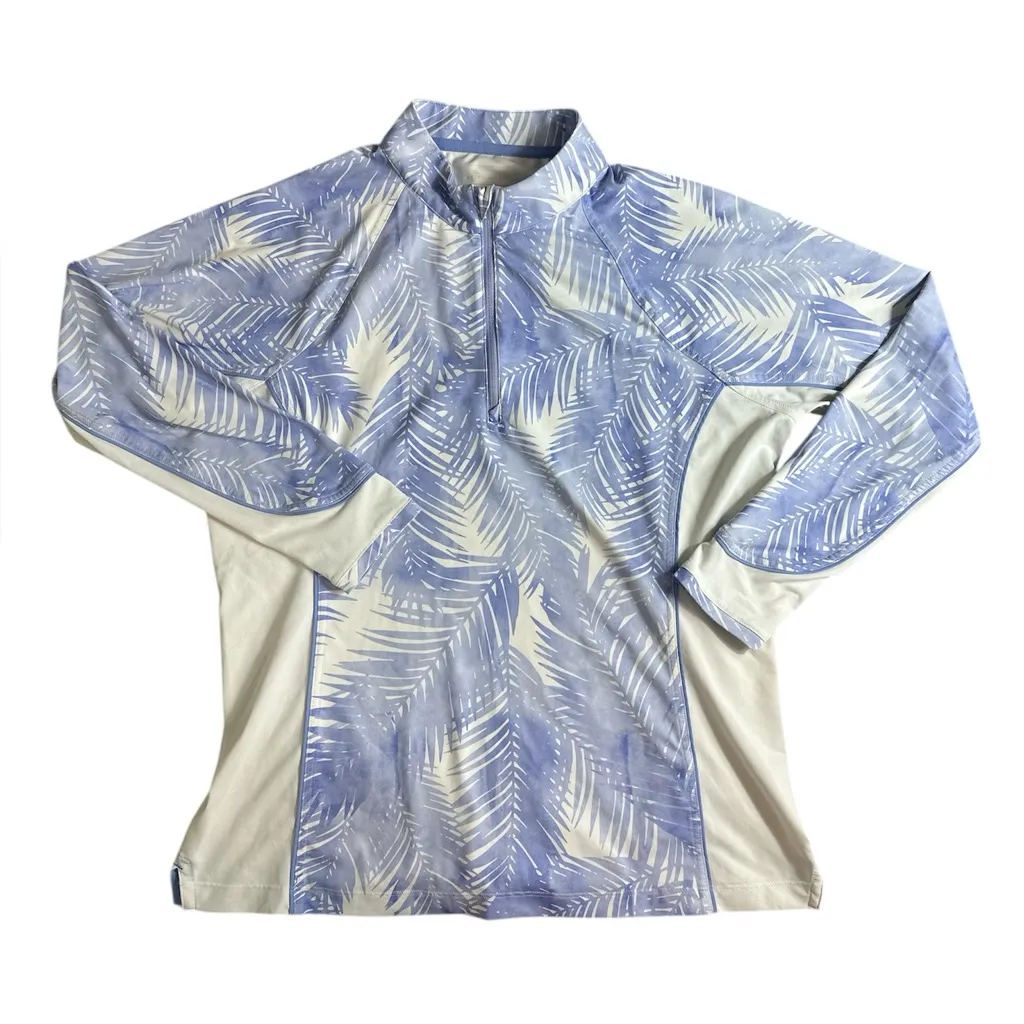 Peter Millar  Purple Palm 1/4 Zip Golf Pullover - Image 3