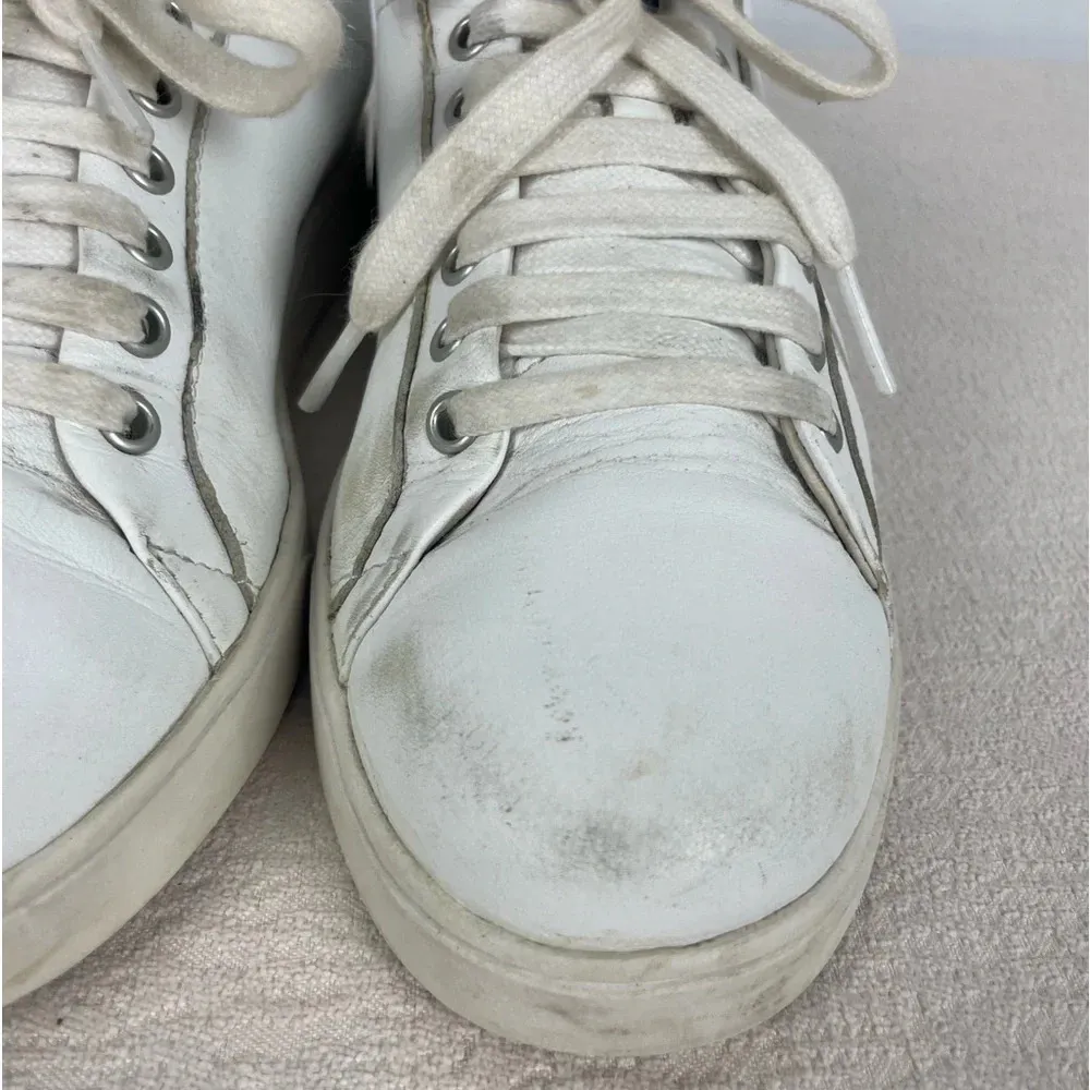 Blackstone White RL90 Low Top Sneaker‎ with Silver Accents Size 8 - Image 4