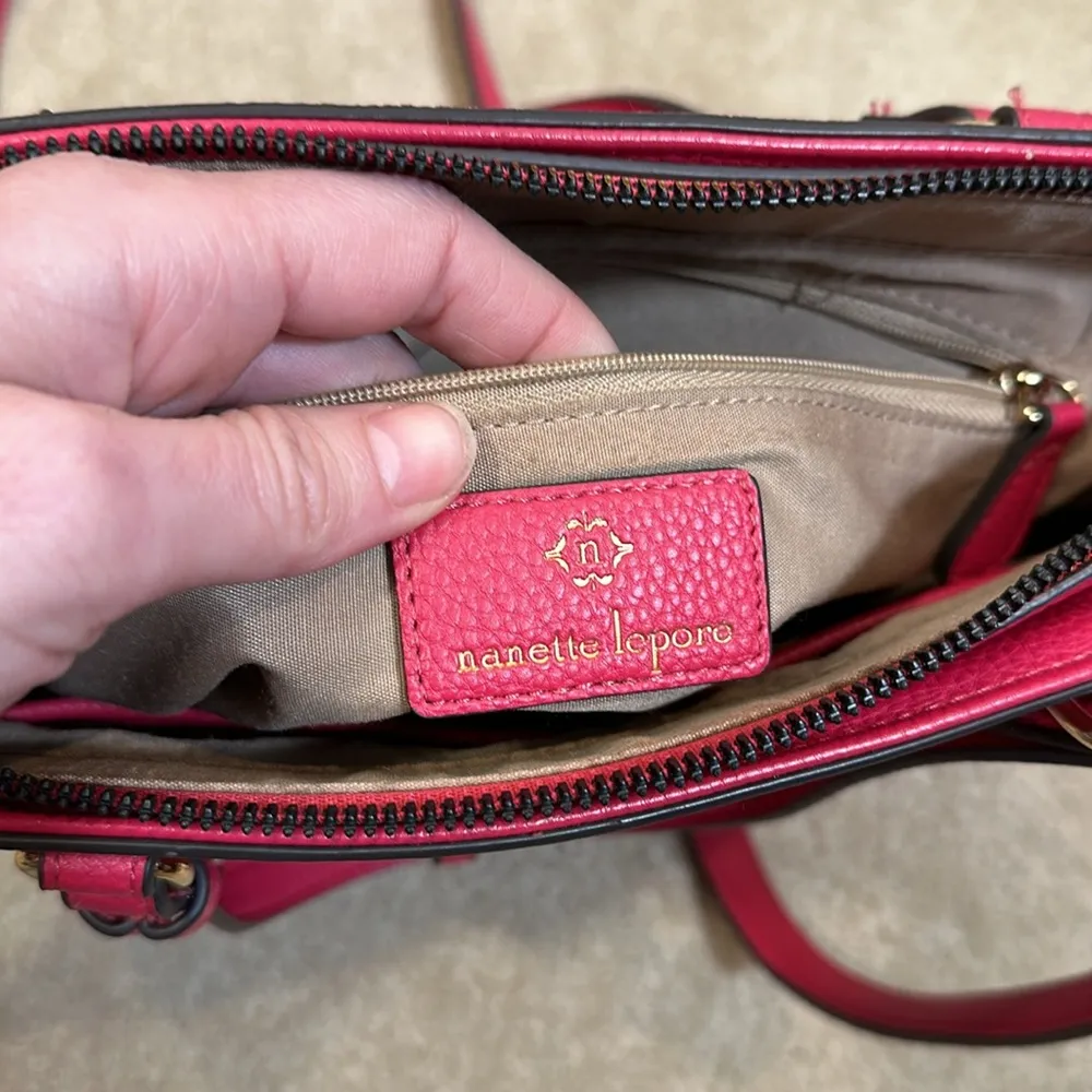 Nanette Lepore Hot Pink Barbie Crossbody Purse Bag - Image 6