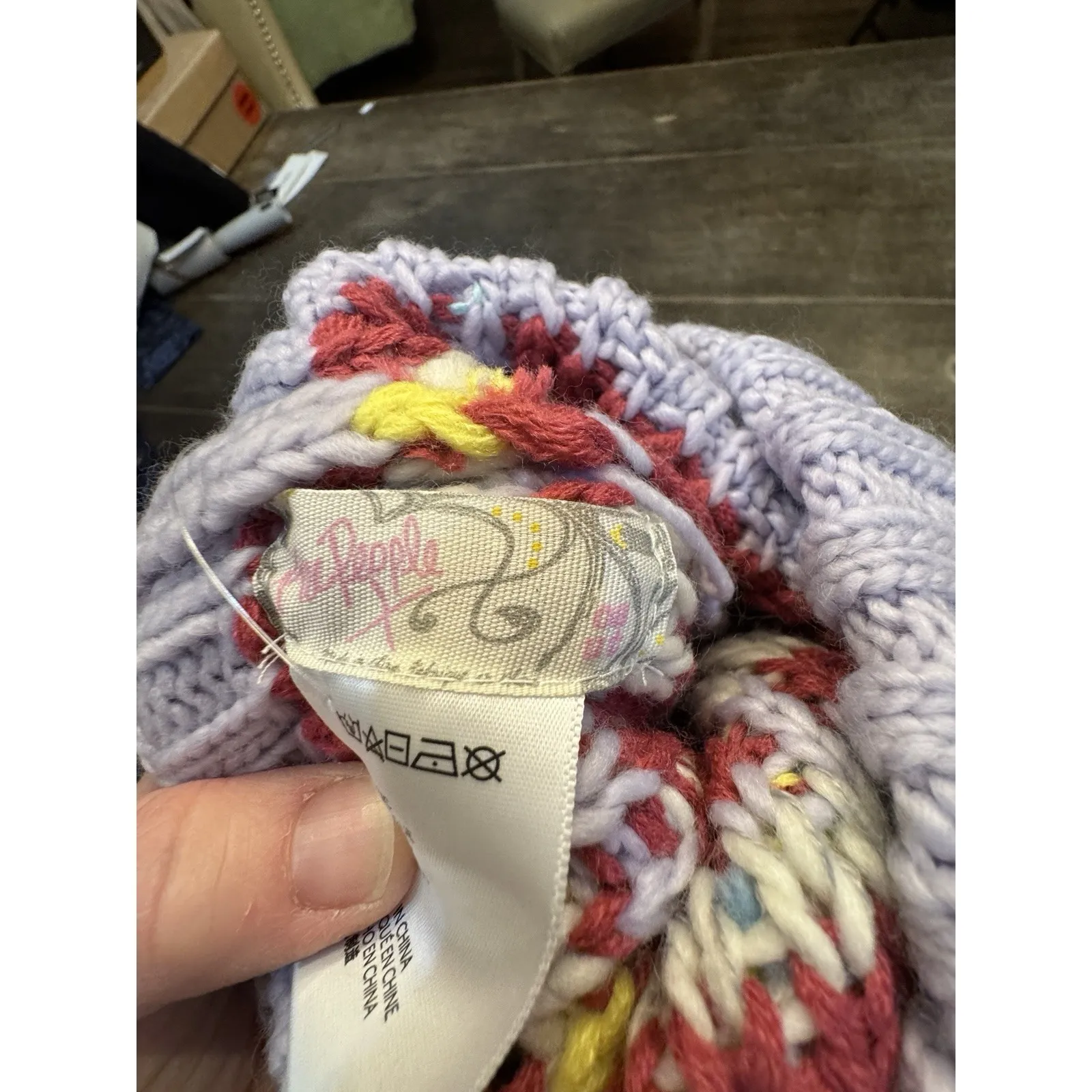 Free People Pixie Pompom Beanie One Size Colorful Ski - Image 6