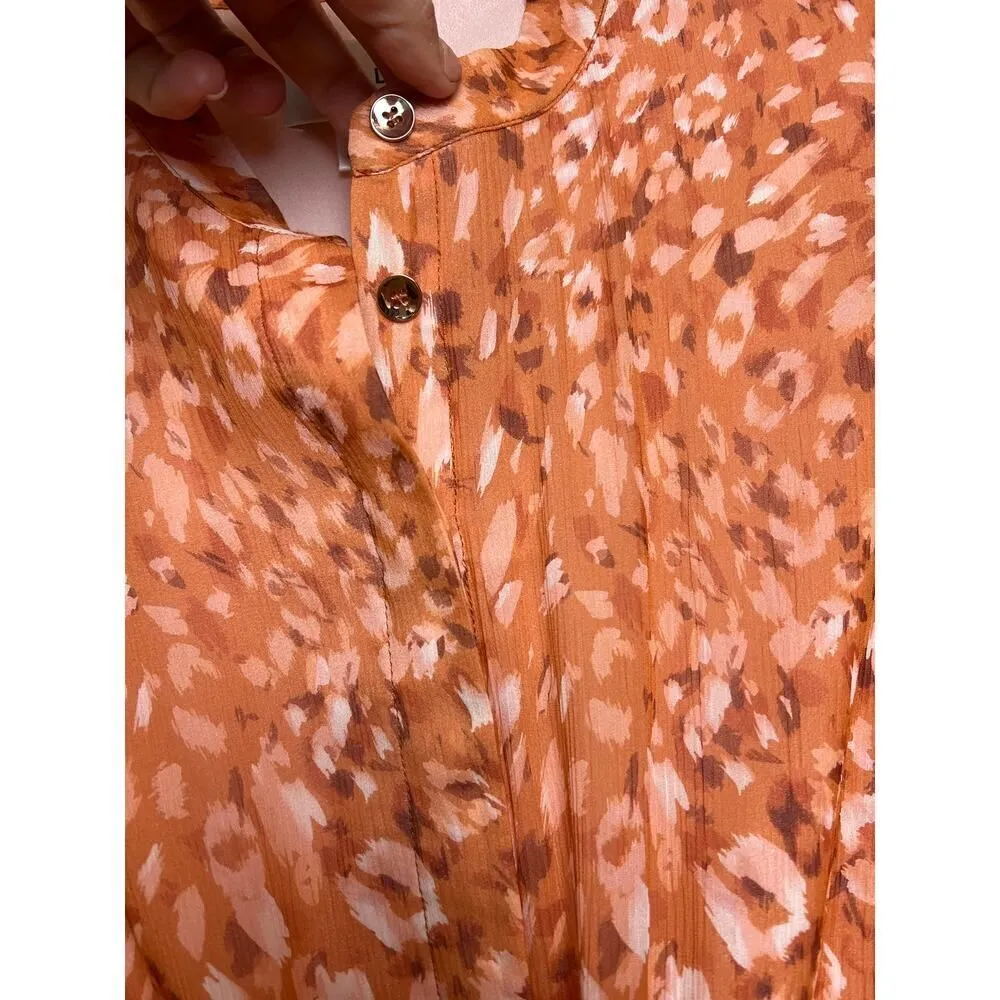 MILLY Natasha Silk Mini Dress in Amber Glow Sz. 0 - Image 6