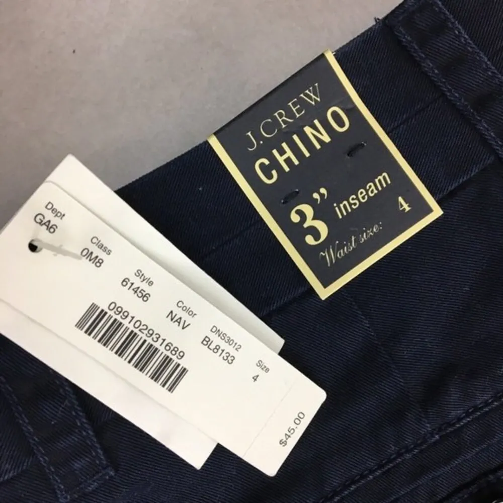 J. Crew Women's Dark Blue Chino 3” Inseam Shorts 4 NEW - Image 5