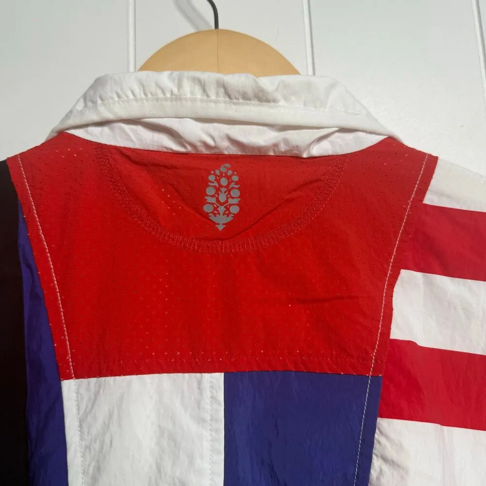 Free People romper Small one piece onesie USA flag sporty activewear sportswear - Image 7