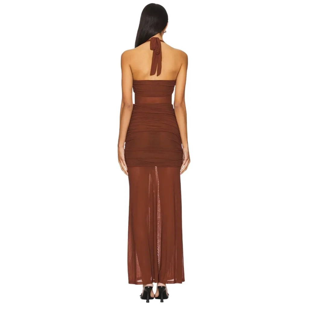 Runaway The Label Tallula Maxi Dress in Espresso New Small Womens Gown - Image 2