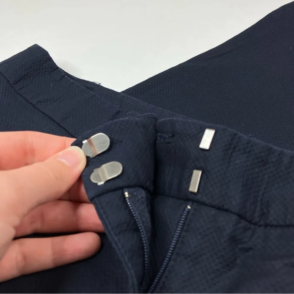 Talbots | Hampshire Navy Textured Skinny Pants 10 PETITE - Image 2