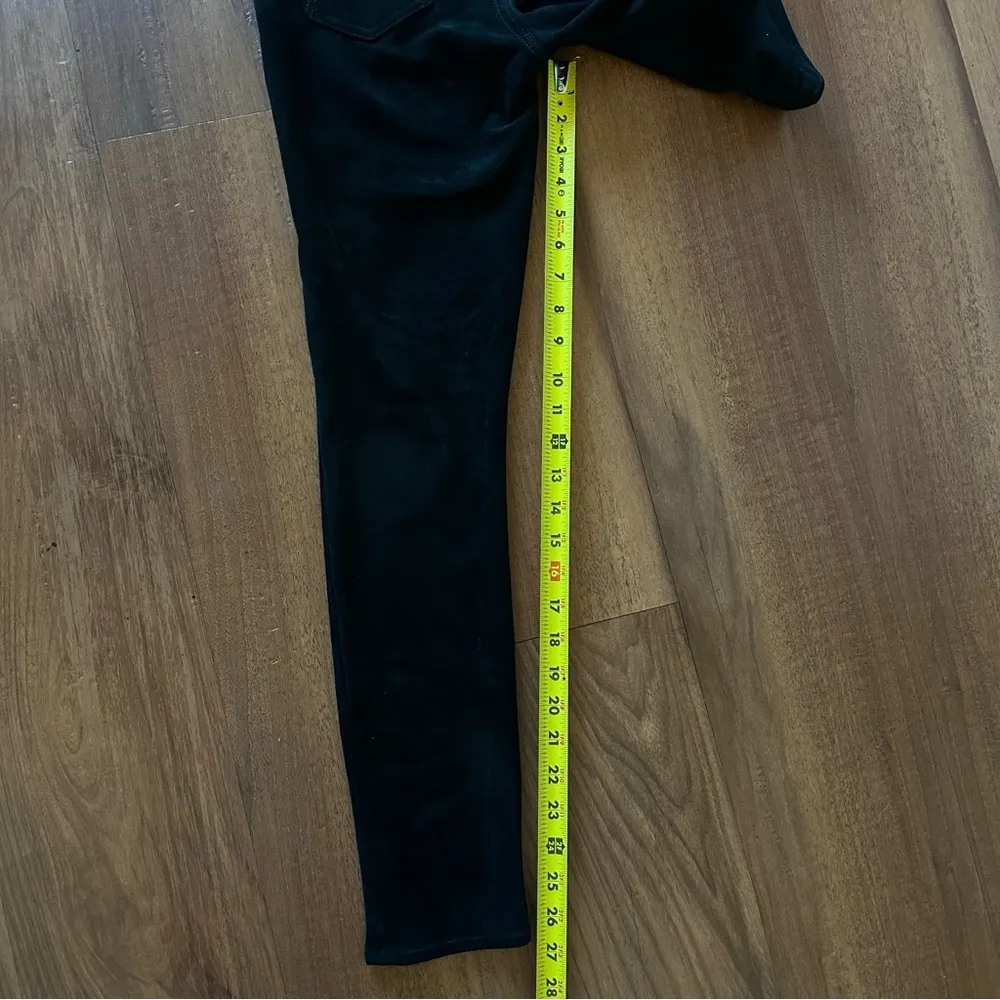 MOTHER Faux Suede High Waisted Looker in Tricks of the Trade Black Size 25 - Image 9