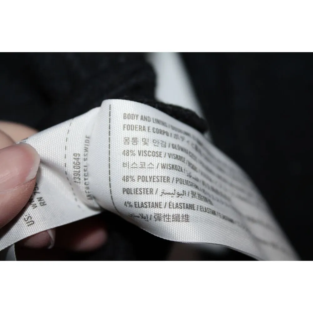 Womens Abercrombie & Fitch Black Long Sleeve V-Neck Bodysuit Sweater Top Size S - Image 4