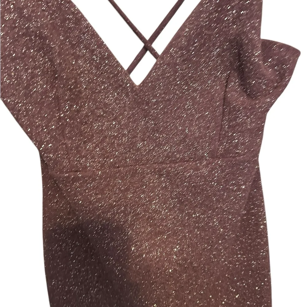 Windsor pink purple sparkly Backless Cut Out Mini Dress size medium - Image 2