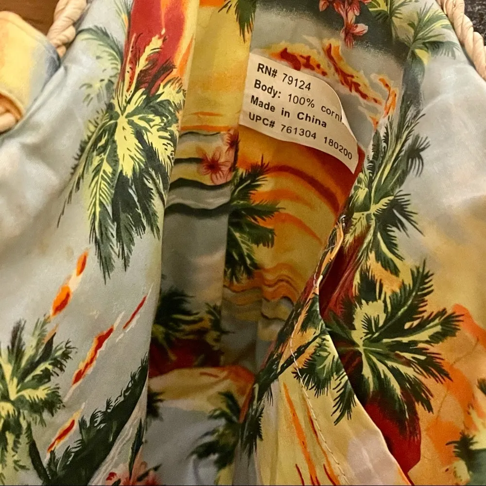 Tropical Island Woven Wicker Basket Purse - Image 9