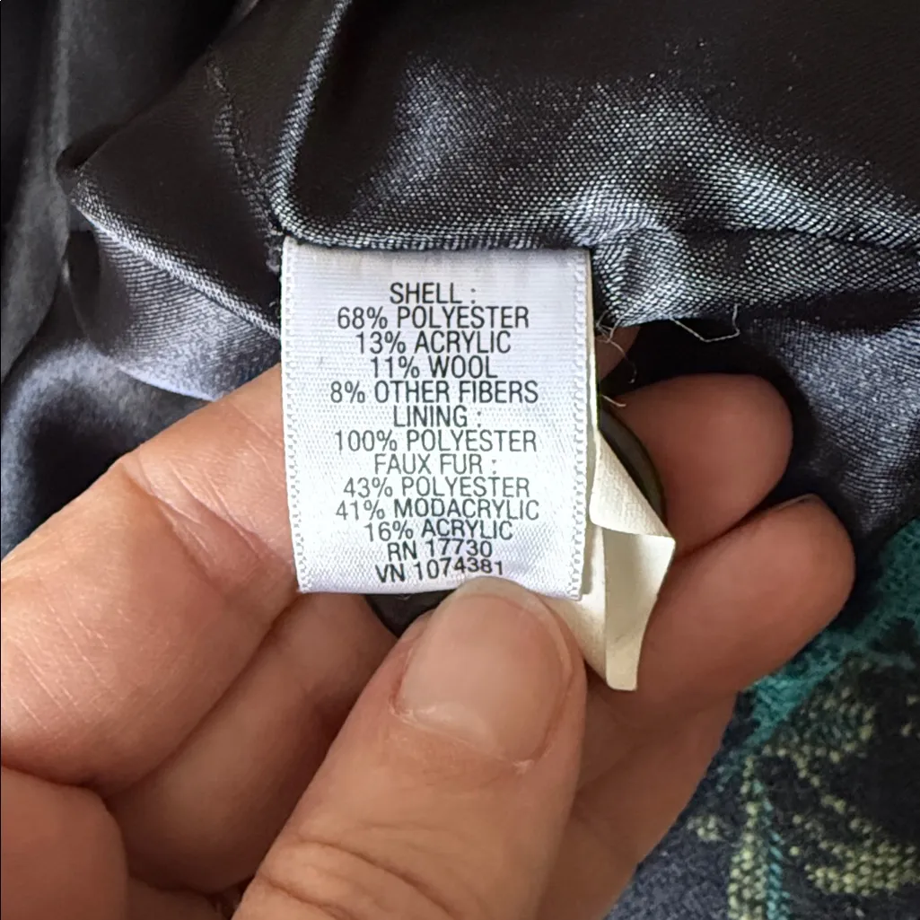 Merona Double Breasted Floral Peacoat - Image 9