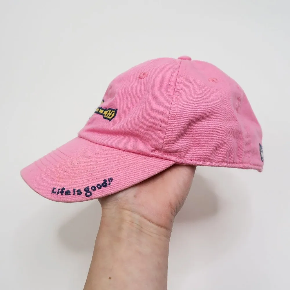 Vintage Y2K Life is Good Pink Daisy Guitar Baseball Hat - Image 5