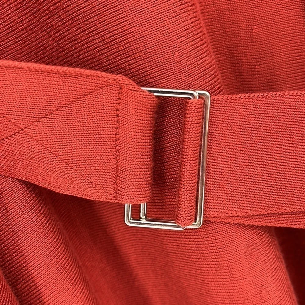 Blue Orchid Belted Mock Neck Midi Dress Rust Orange Plus Size 2XL New with tags! - Image 6