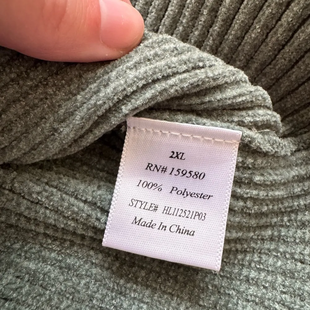 Pink Lily Olive Brushed Ribbed Super Soft Shacket - Image 9