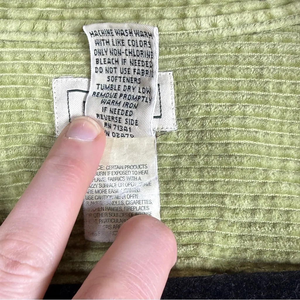 LL Bean Women Corduroy Long Sleeve Button Down Shacket Shirt Petite Lg Outdoor Green Size undefined - Image 6