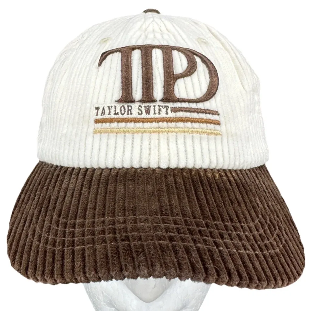 TTPD Tortured Poets Department Corduroy Dad Hat Taylor Swift Adjustable Concert - Image 2