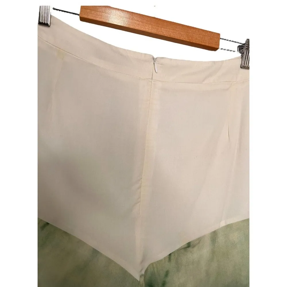 New Never Fully Dressed Shorts Womens 18 Coco High Waisted Zip Tie Dye Green - Image 5