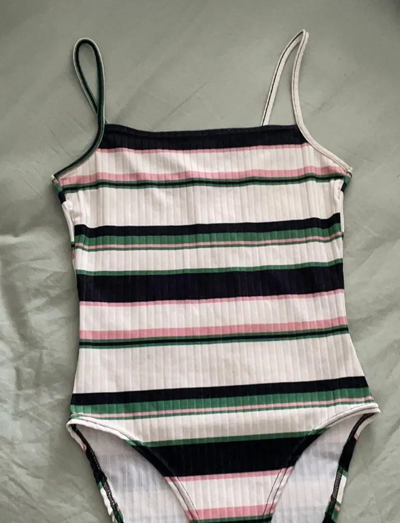 Square Neck Top / Ribbed Bodysuit - Image 6