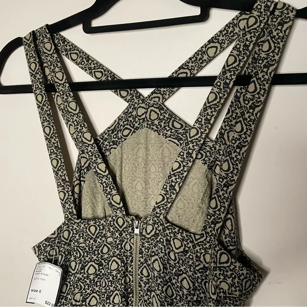 Urban Outfitters Sadie Romper Black Tan Boho Baroque Skort Jumpsuit Size 0 - Image 6