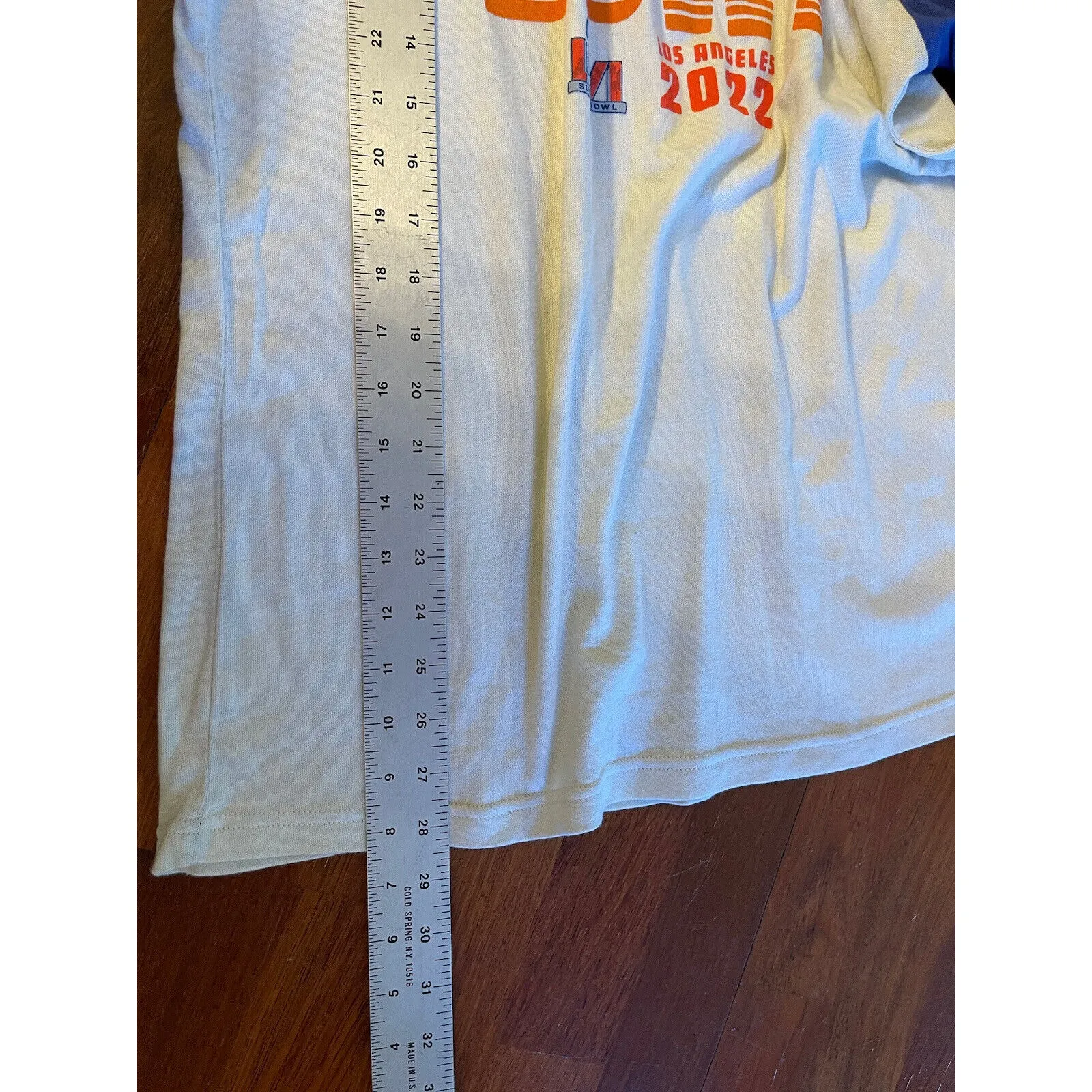 Super Bowl 2022 Shirt Junk Food Graphic NFL Baseball Style Womens Medium - Image 5