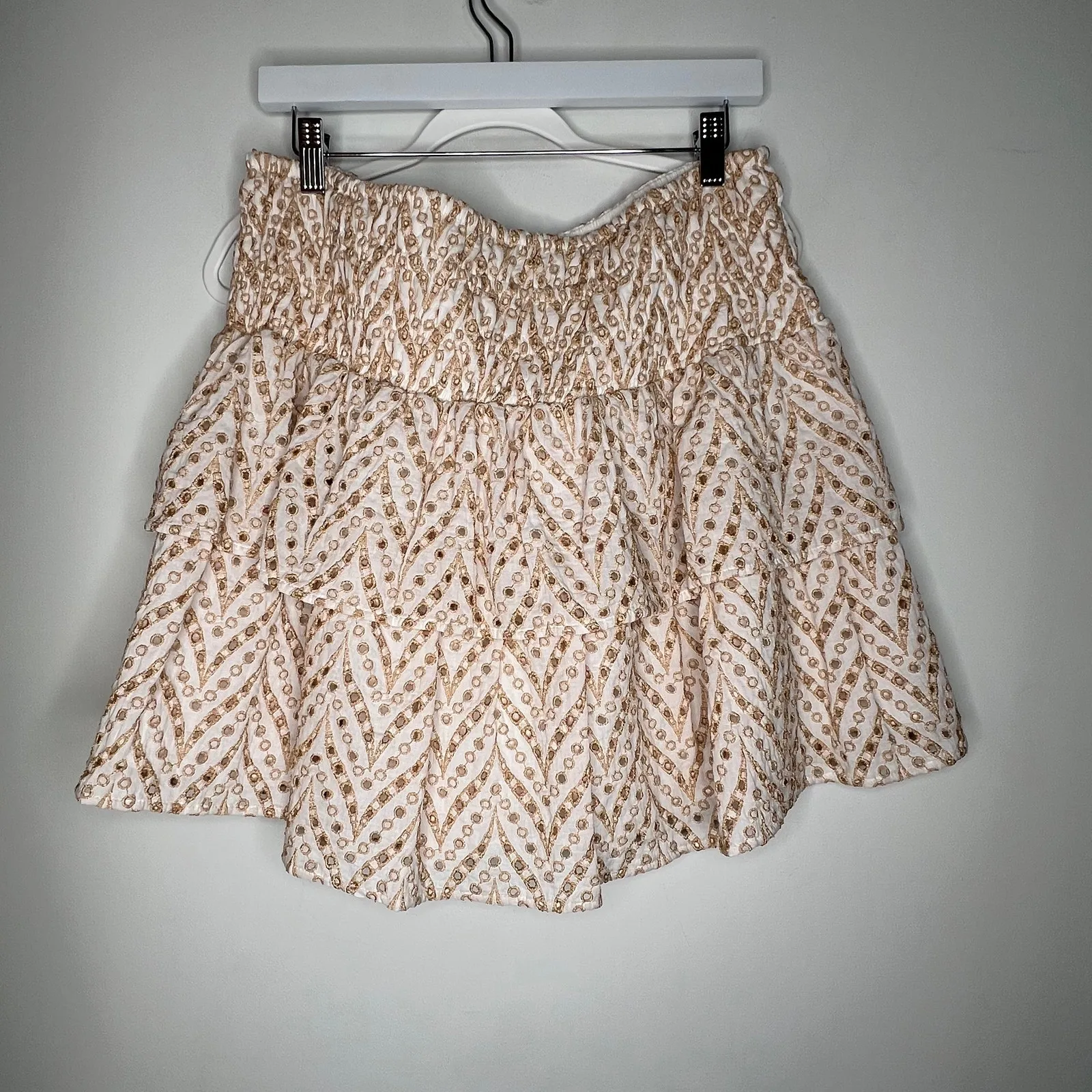 Lilly Pulitzer Yara Golden Eyelet Matching Skirt Set Size XL/16 - Image 8