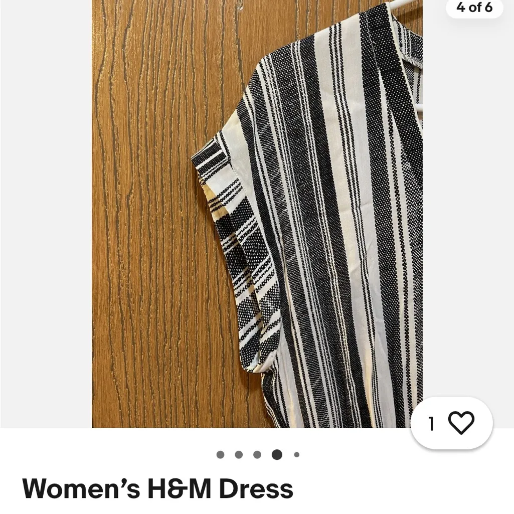 H&M Monochrome Striped Maxi Dress | Women’s Size 4 - Image 9