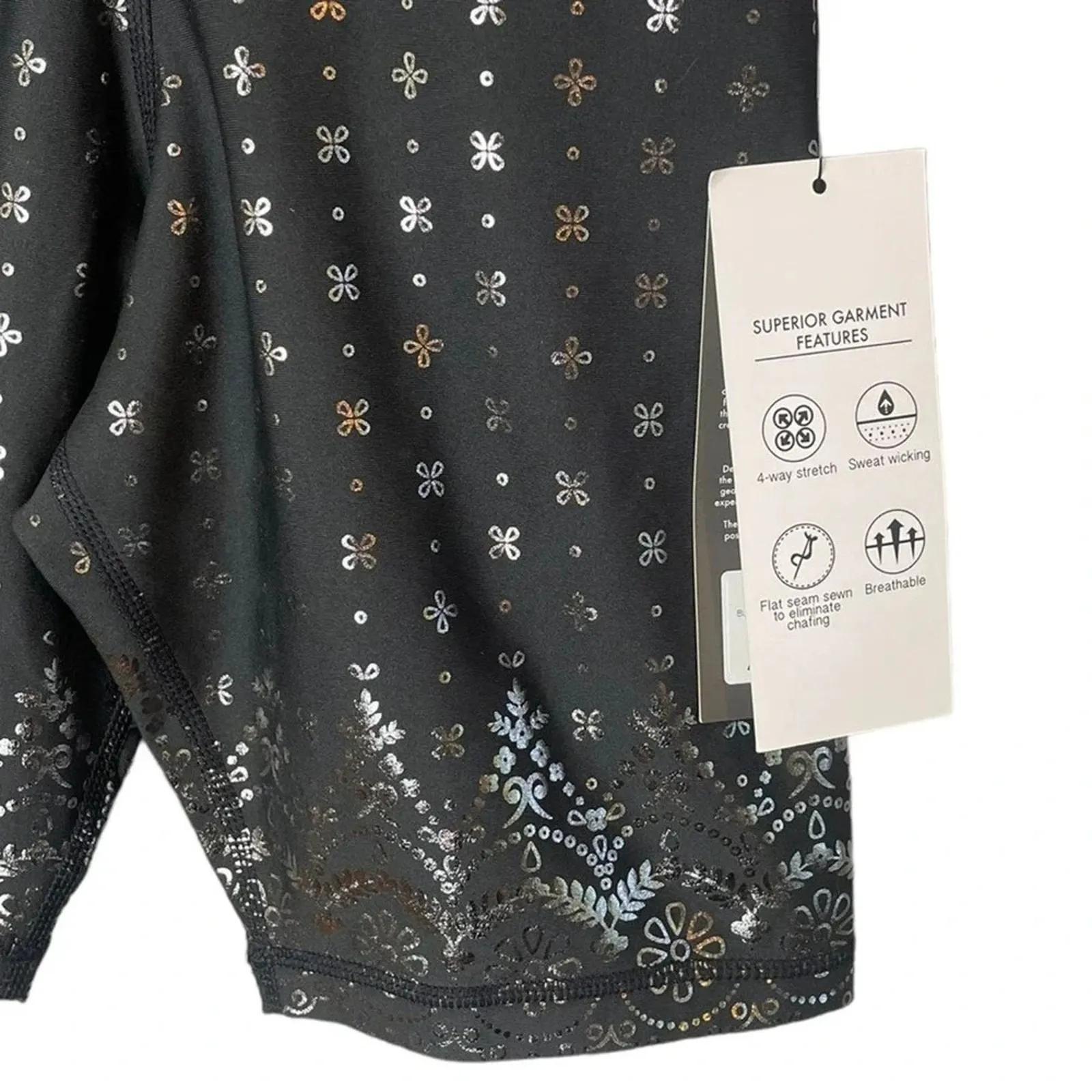 Glyder Women’s High Power II Bike Shorts Size XS in Black / Silver Gloss - Image 5