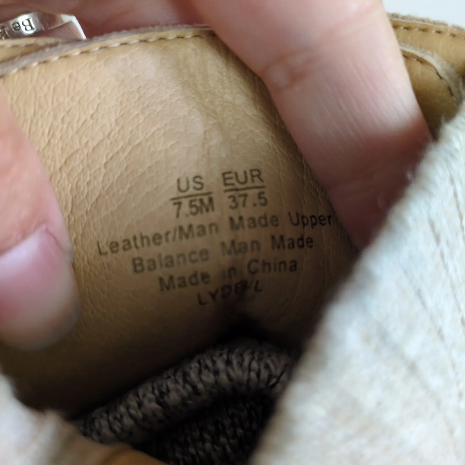 SAM EDELMAN Lydell Beige Suede Combat Boot Lace Up Ankle Knit Panel Women's 7.5 - Image 8