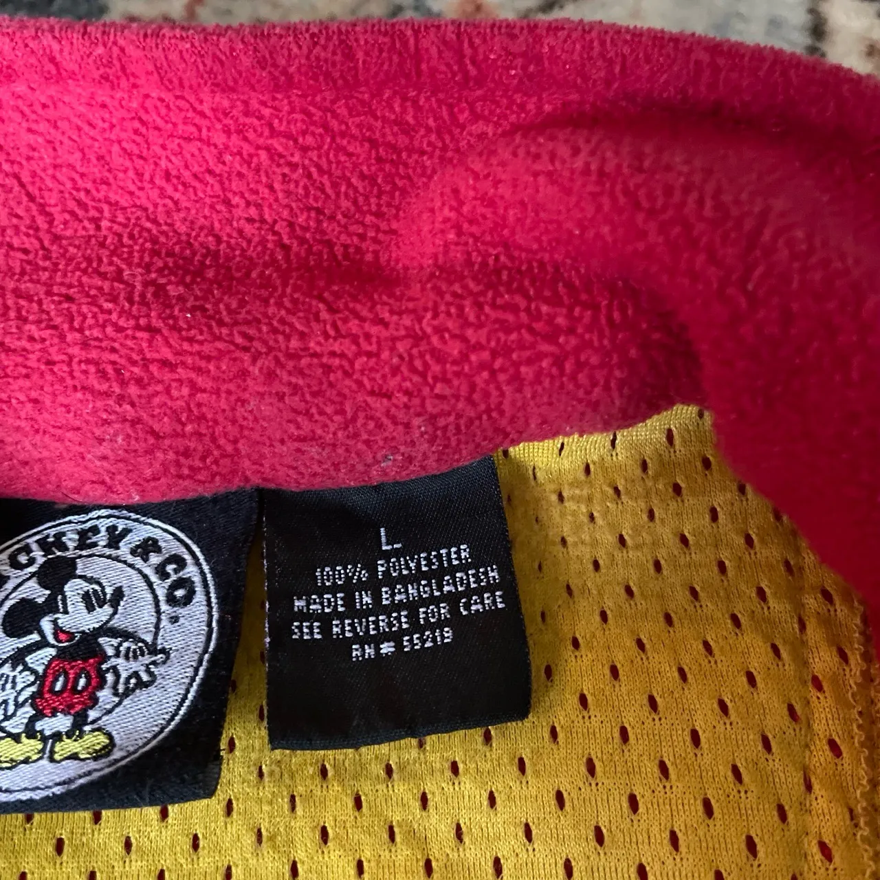 Vintage Mickey And Co Mickey Mouse Embroidery‎ Quarterzip Pullover Size Large - Image 7