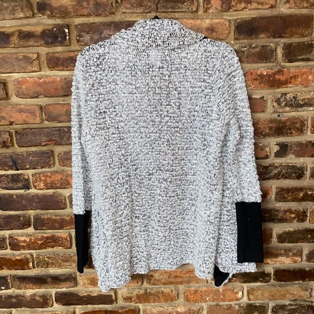 Bar III Black & Gray Open Front Cardigan Sweater Women's Size Small - Image 5