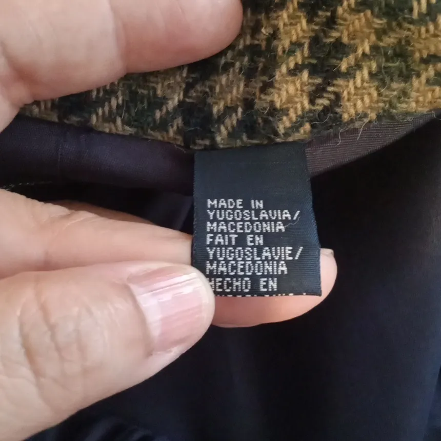 Lizsport Vintage 2 Buttons Womens Blazer Wool Dark Academia Office Size 14 - Image 6