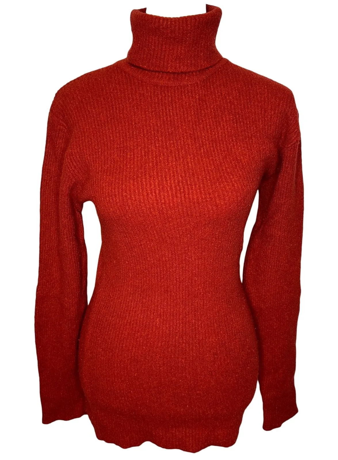Karl Lagerfeld Cashmere Blend Small Red Turtleneck Sweater Women's Vintage - Image 1