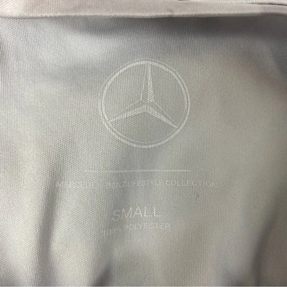 Mercedes Benz Gray & White Long Sleeve Graphic Print Logo Tee T Shirt S - Image 4