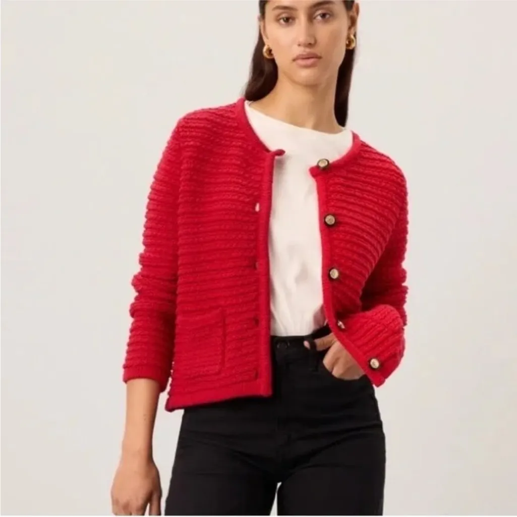 Cece Red Hot Cardigan - Image 8