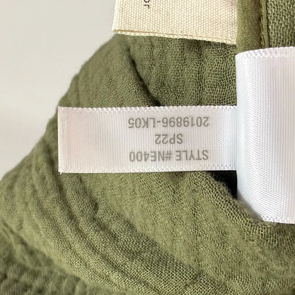 Madewell Lightspun Robe Jacket in Colorblock Distant Surplus Green Small - Image 8