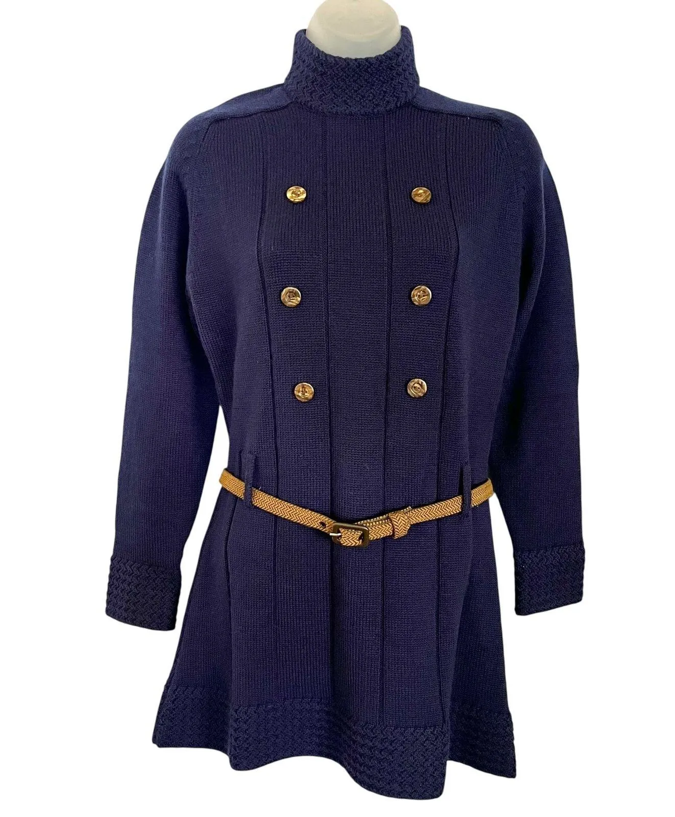 Vintage Glenmore Navy Blue Wool Knit 2 - Image 11