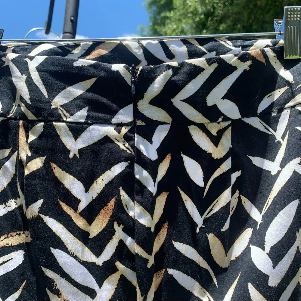 Grace Elements Leaf Print Stretch Career Skirt 6 - Image 9