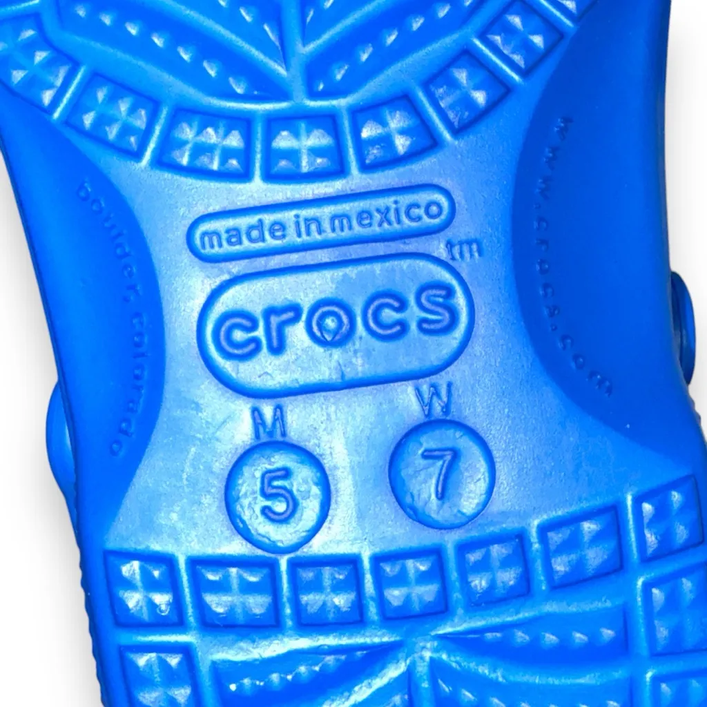 Crocs Baya Clogs Slip On Shoes in Bright Cobalt Blue‎ Sz 7 Women's / 5 Men's NEW - Image 8