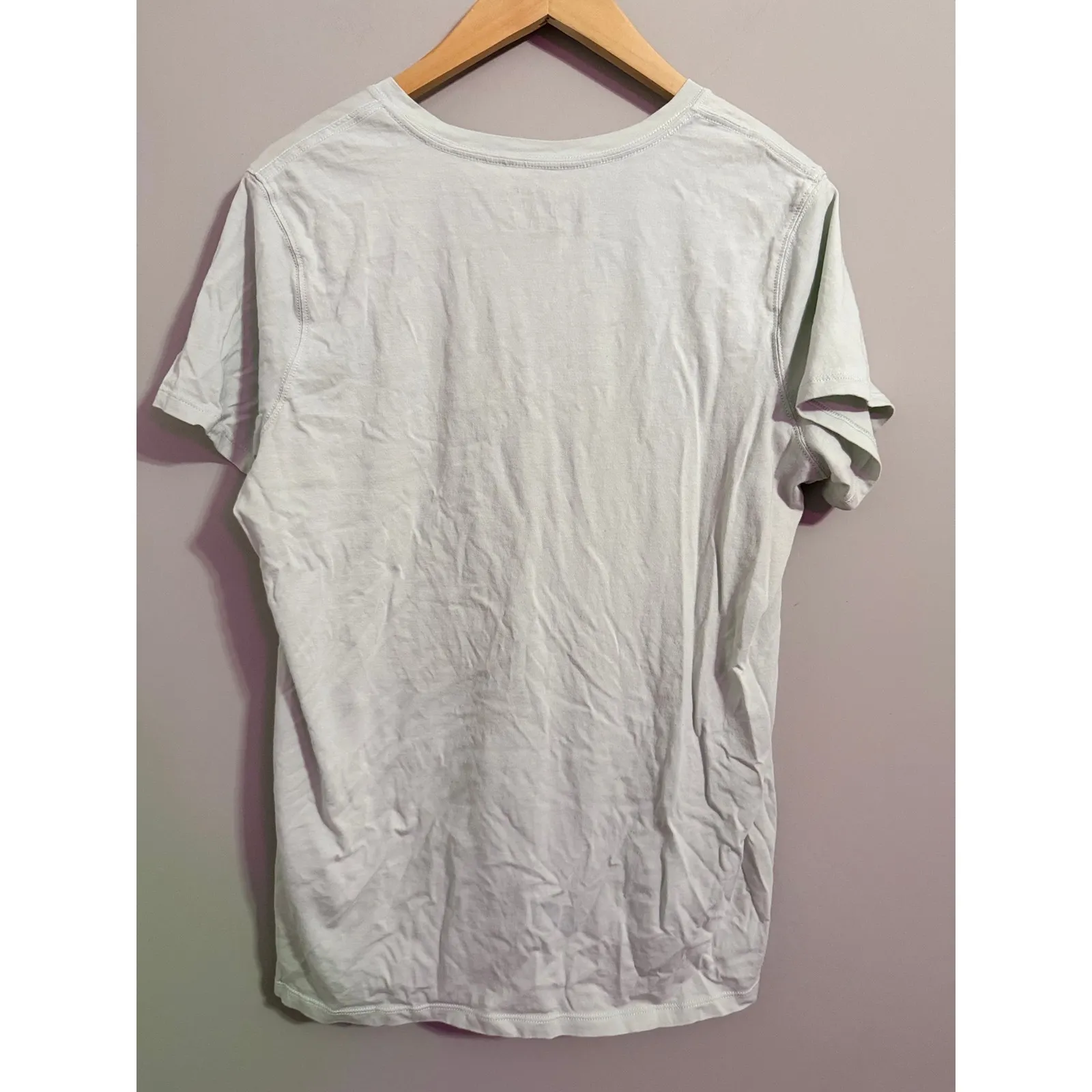 Carhartt Relaxed Fit V Neck T Shirt Light Blue Womens Size large - Image 3