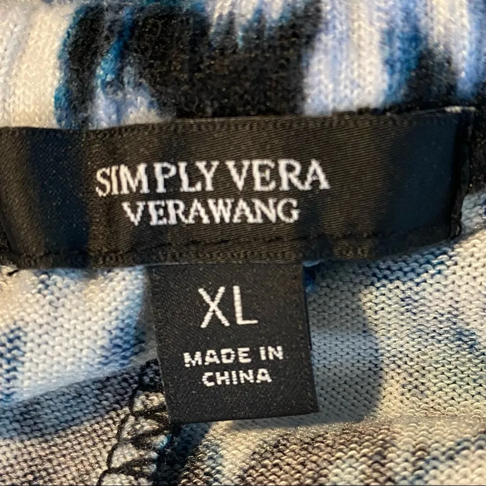 Simply Vera Blue & White Tie Dye Pajama Sleep Shorts Size XL - Image 6