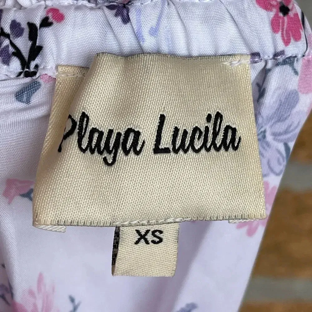 Playa Lucila Tiered Floral Maxi Dress size XS White - Image 12