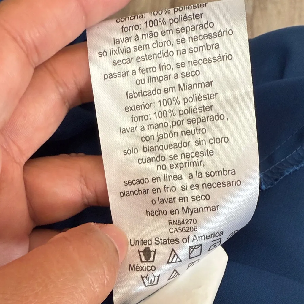 Galina Signature by David’s Bridal Elegant Blue One-Shoulder Dress size 10 - Image 12