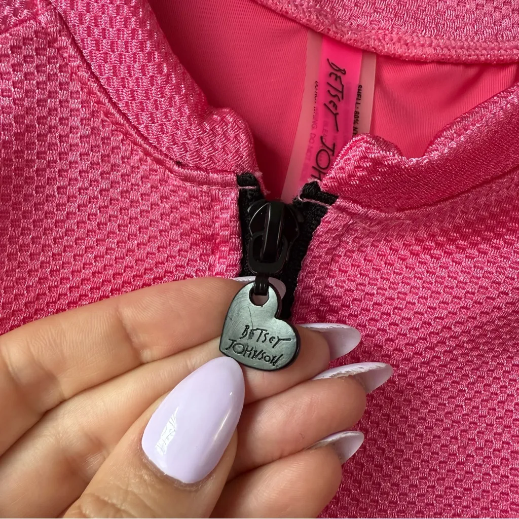 Betsey‎ Johnson Long Sleeve One Piece Swimsuit Pink S - Image 6