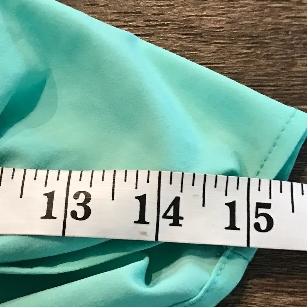 Ezra Aqua Dress Adjustable Sleeves Missing Label - Image 12