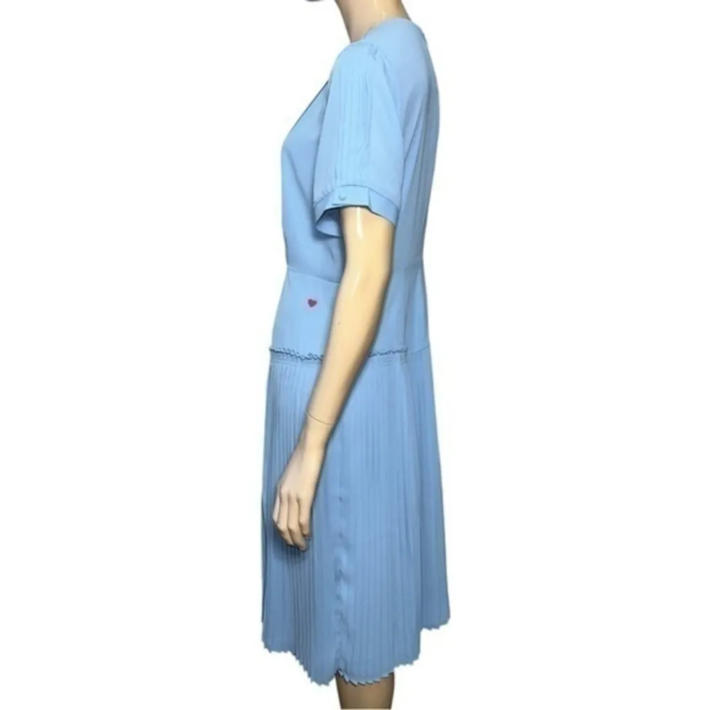 Dear Drew Women’s 10 Light Blue Elizabeth Street Short Sleeve Pleated Midi Dress - Image 3