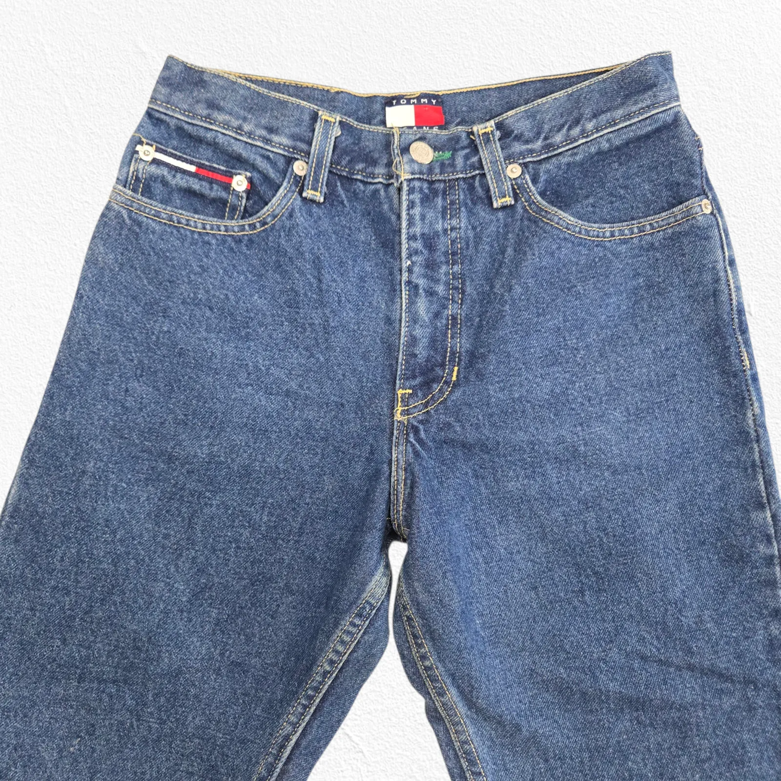 Vintage Tommy Jeans High Rise Straight Leg Denim Jeans Size 28 Y2K 90s USA Made - Image 3